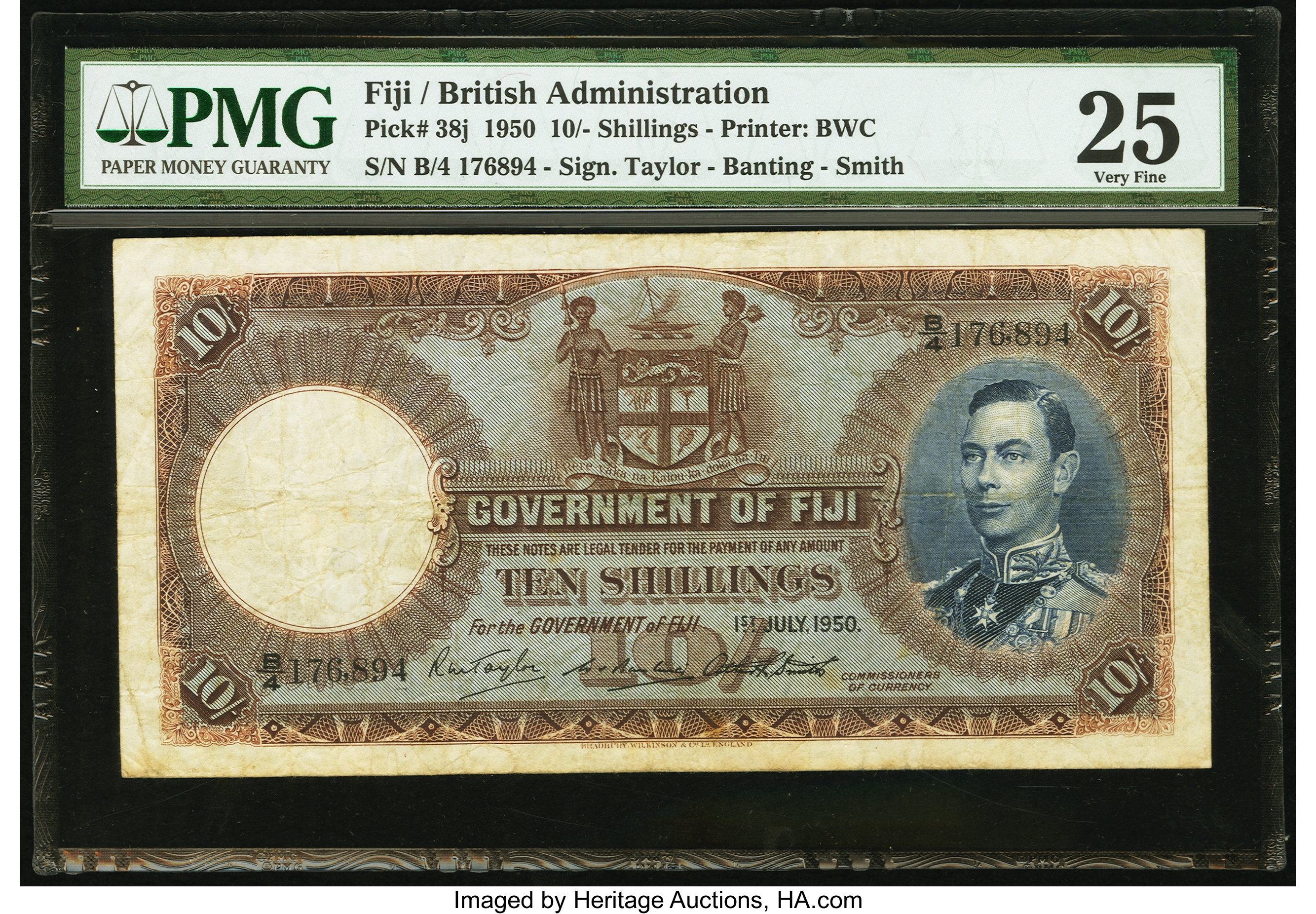 image for: Fiji  10 shillings(B314i)