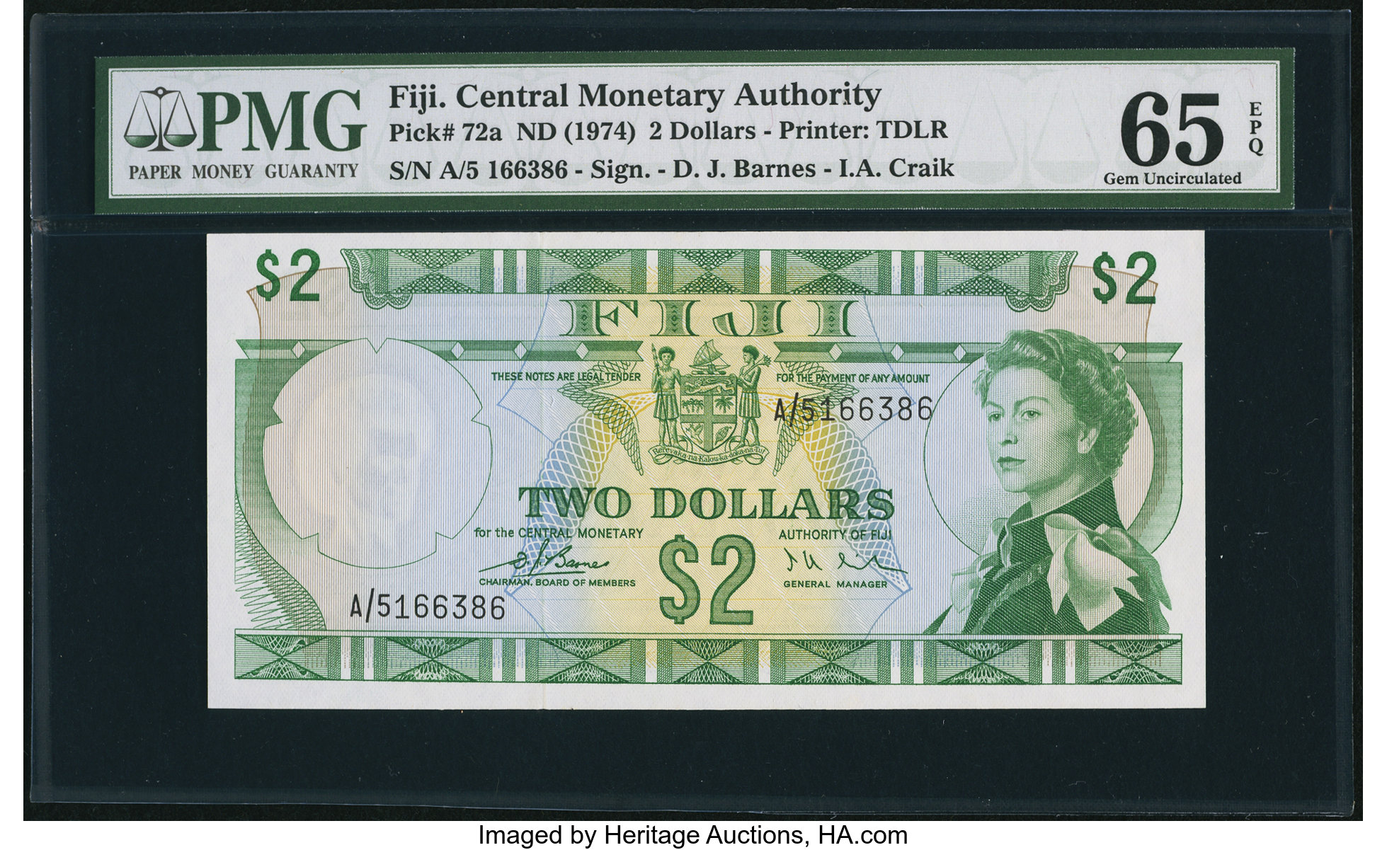image for: Fiji  2 dollars (B403b)