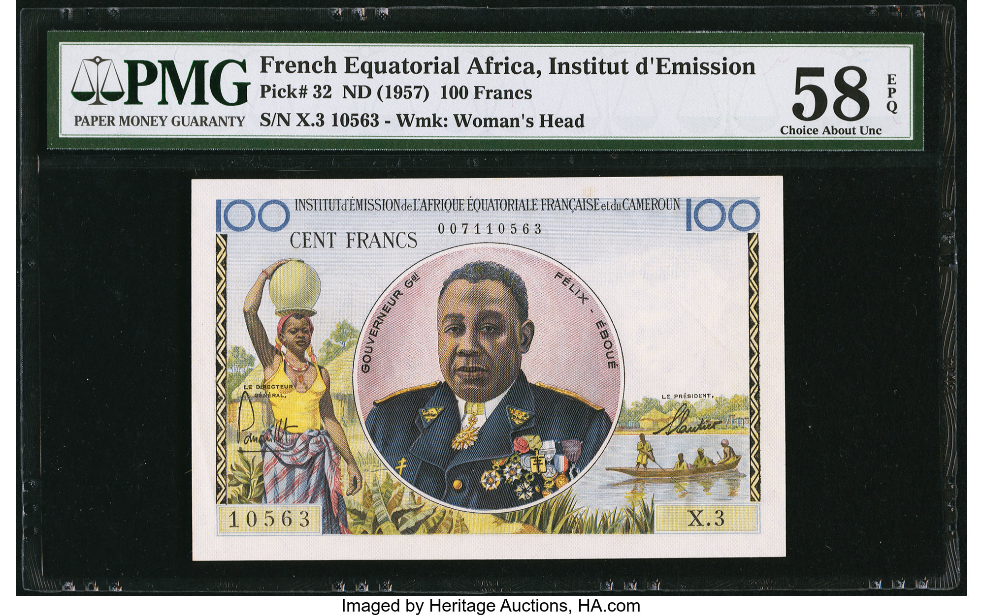 image for: French Equatorial Africa  100 francs(B505as1)