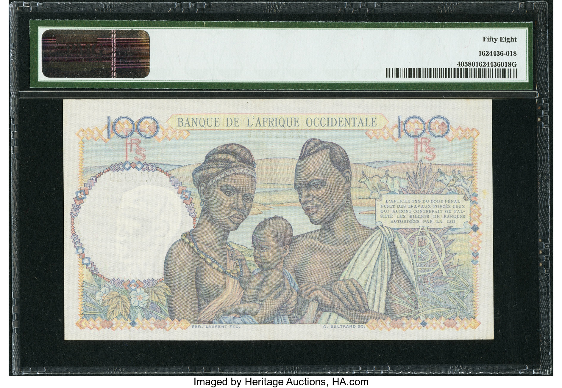 image for: French West Africa  100 francs(B124i)