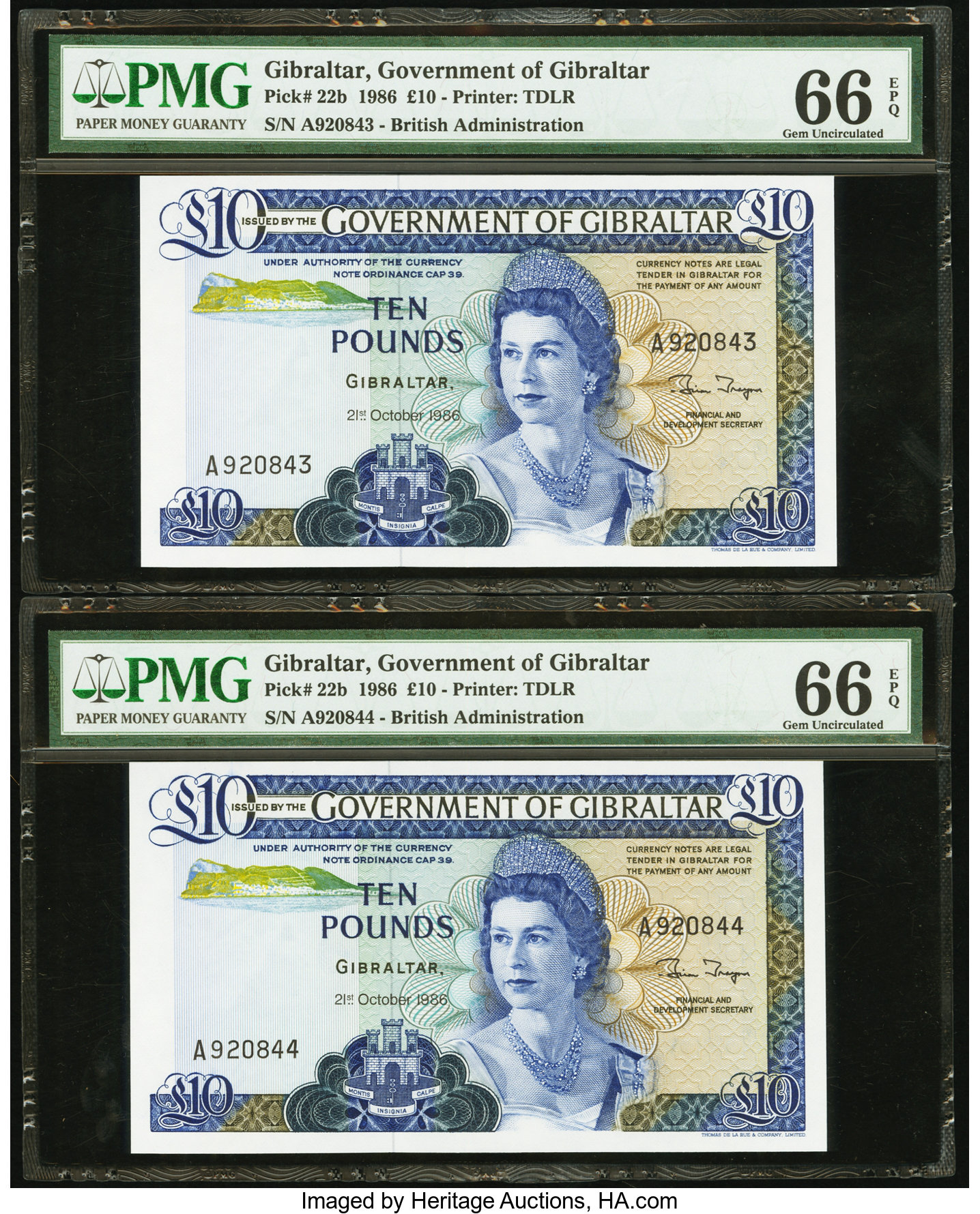 image for: Gibraltar  10 pounds (B120bs2)