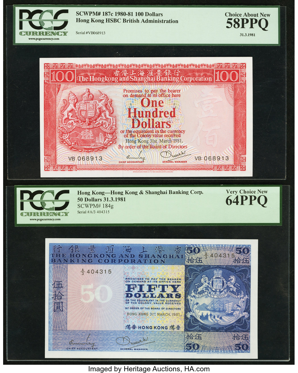 image for: Hong Kong  100 dollars (B668d)