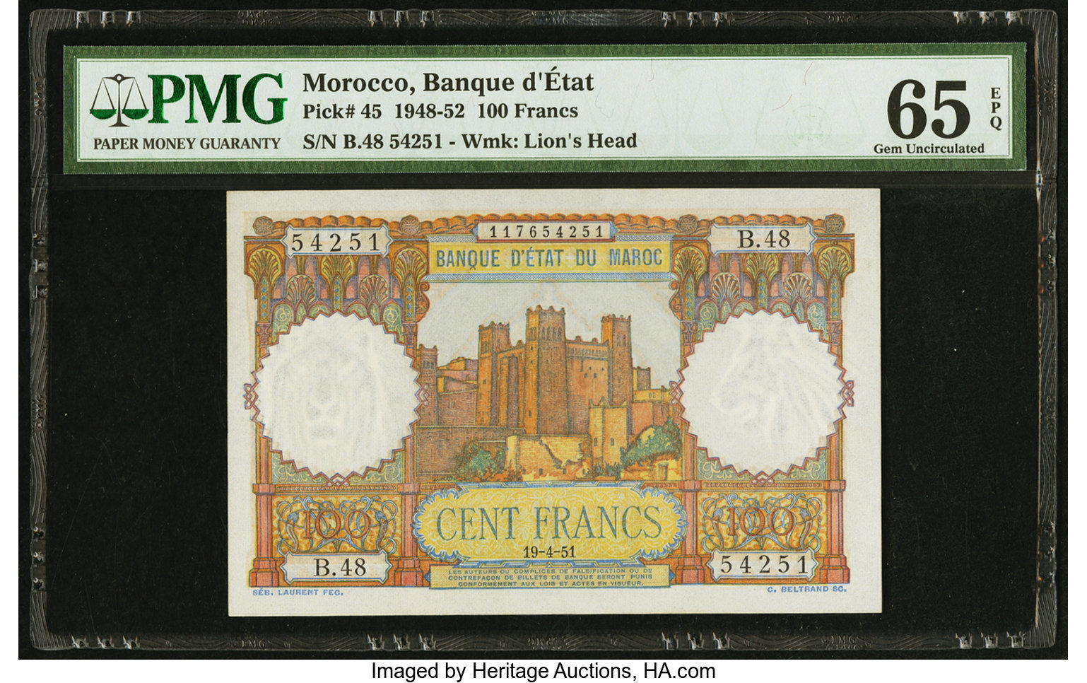 image for: Morocco  500 francs(B233a)
