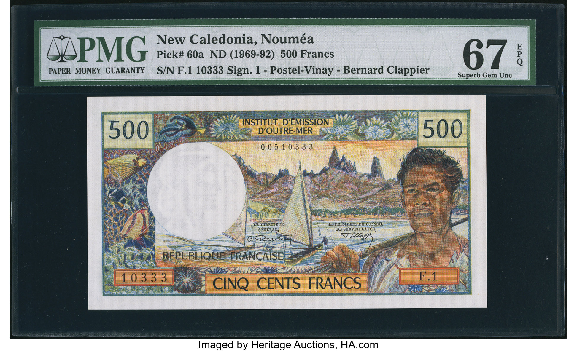 image for: New Caledonia  500 francs(B504bs)