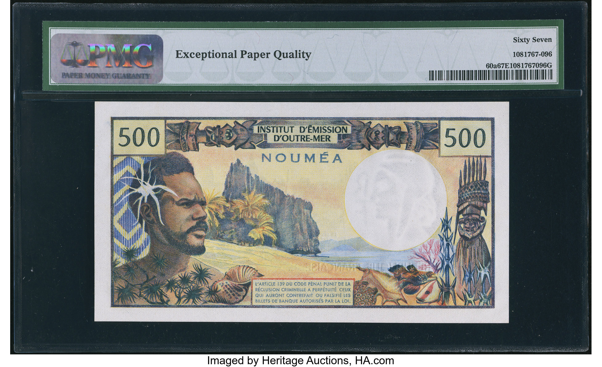 image for: New Caledonia  500 francs(B504as)