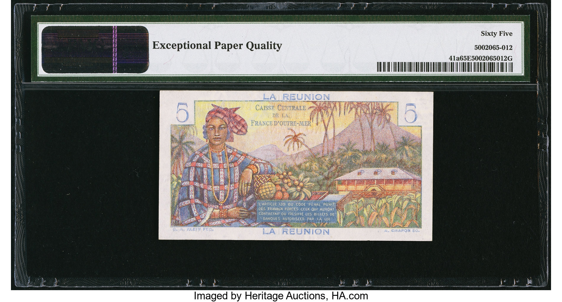 image for: Reunion  5 francs(B404as1)