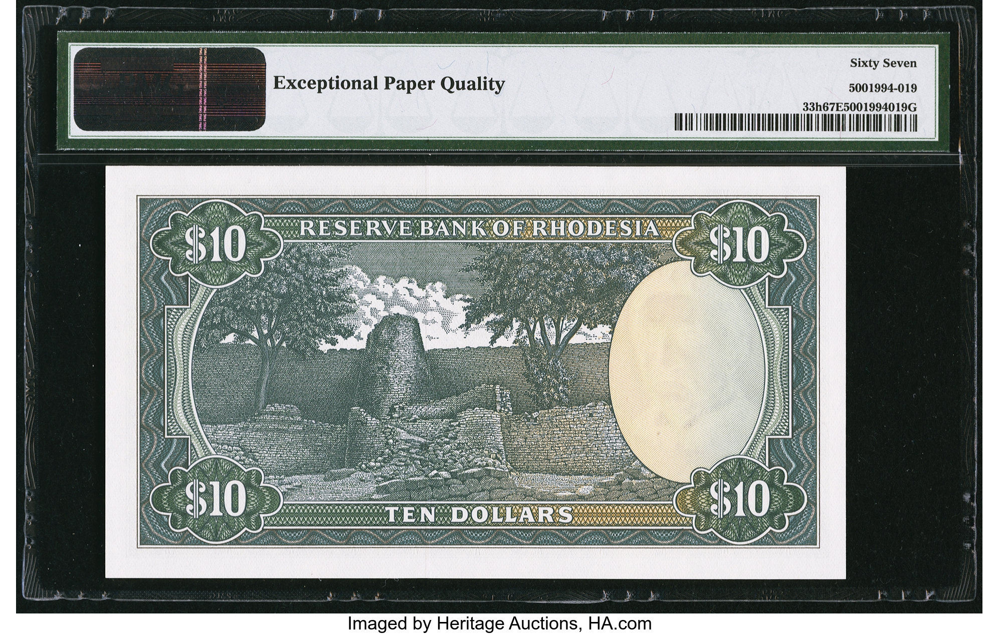 image for: Rhodesia  10 dollars(B110g)