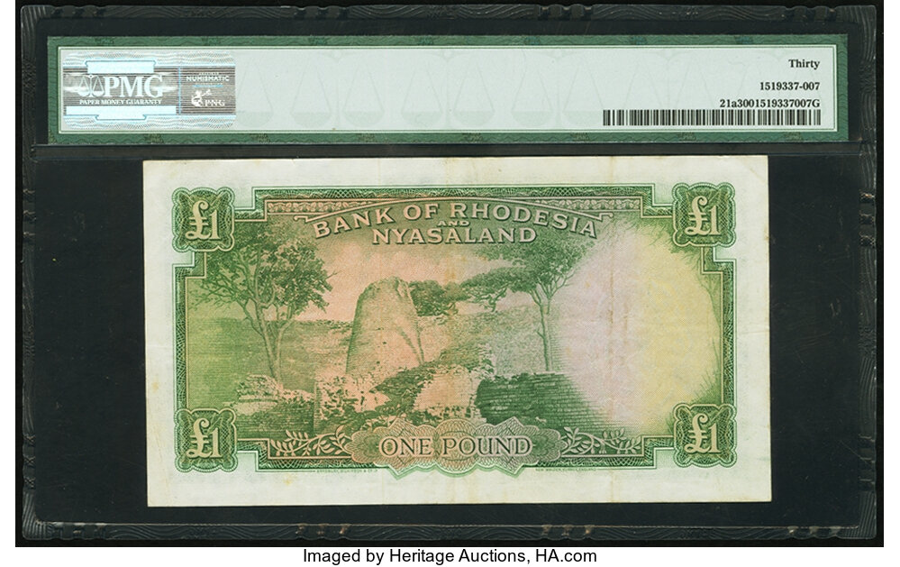 image for: Rhodesia and Nyasaland  1 pound(B102b66s)