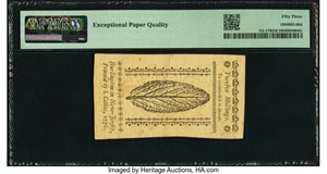image for: New Jersey March 25, 1776 12s PMG About Uncirculated 53 EPQ....