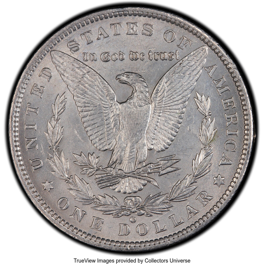 image for: 1887-O $1 VAM-30A, TY Clash AU55 PCGS. Hit List. PCGS Population: (7/50). NGC Census: (2/11). AU55....