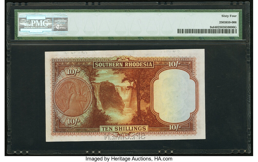 image for: Southern Rhodesia  10 shillings (B103h1s)