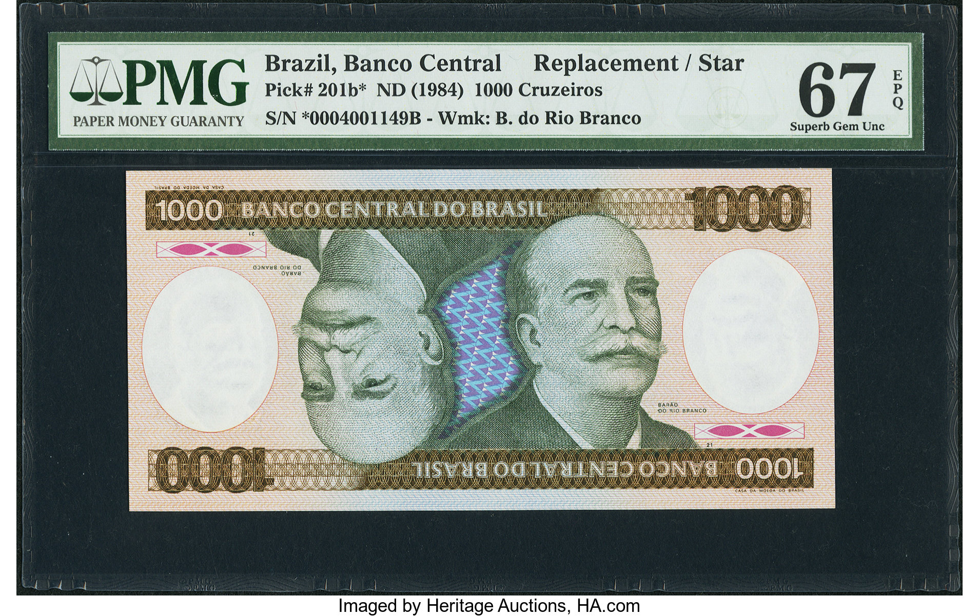 image for: Brazil  1,000 cruzeiros (B823as)