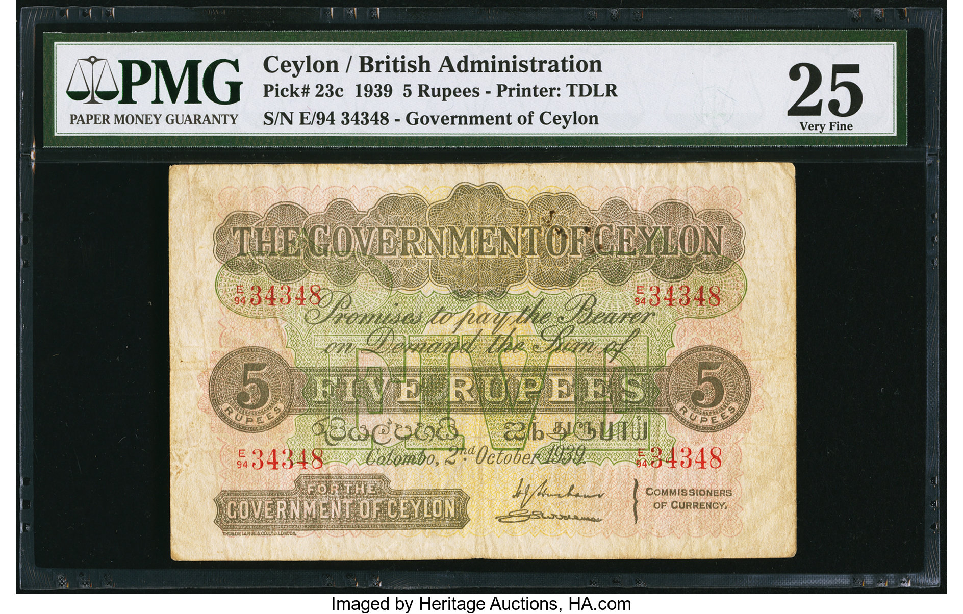 image for: Ceylon  5 rupees (B216h)