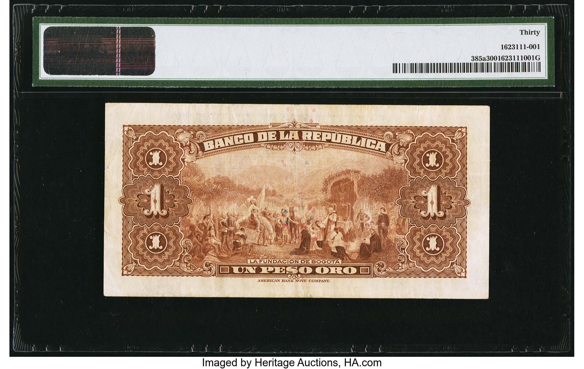 image for: Colombia  1 peso oro(B934a)