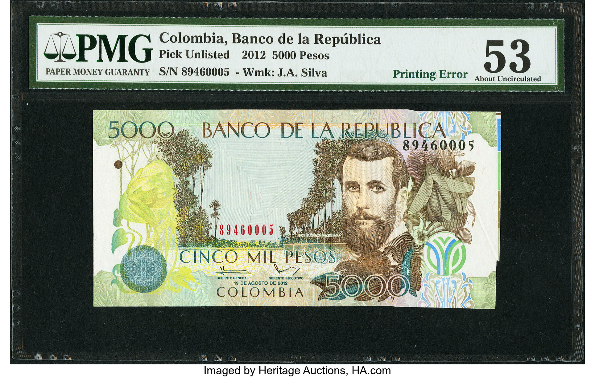 image for: Colombia  5,000 pesos (B989l)