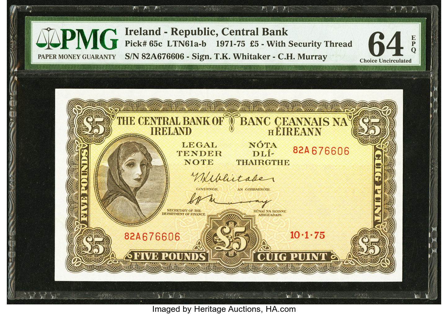 image for: Ireland, Republic of  5 pounds (B210as)