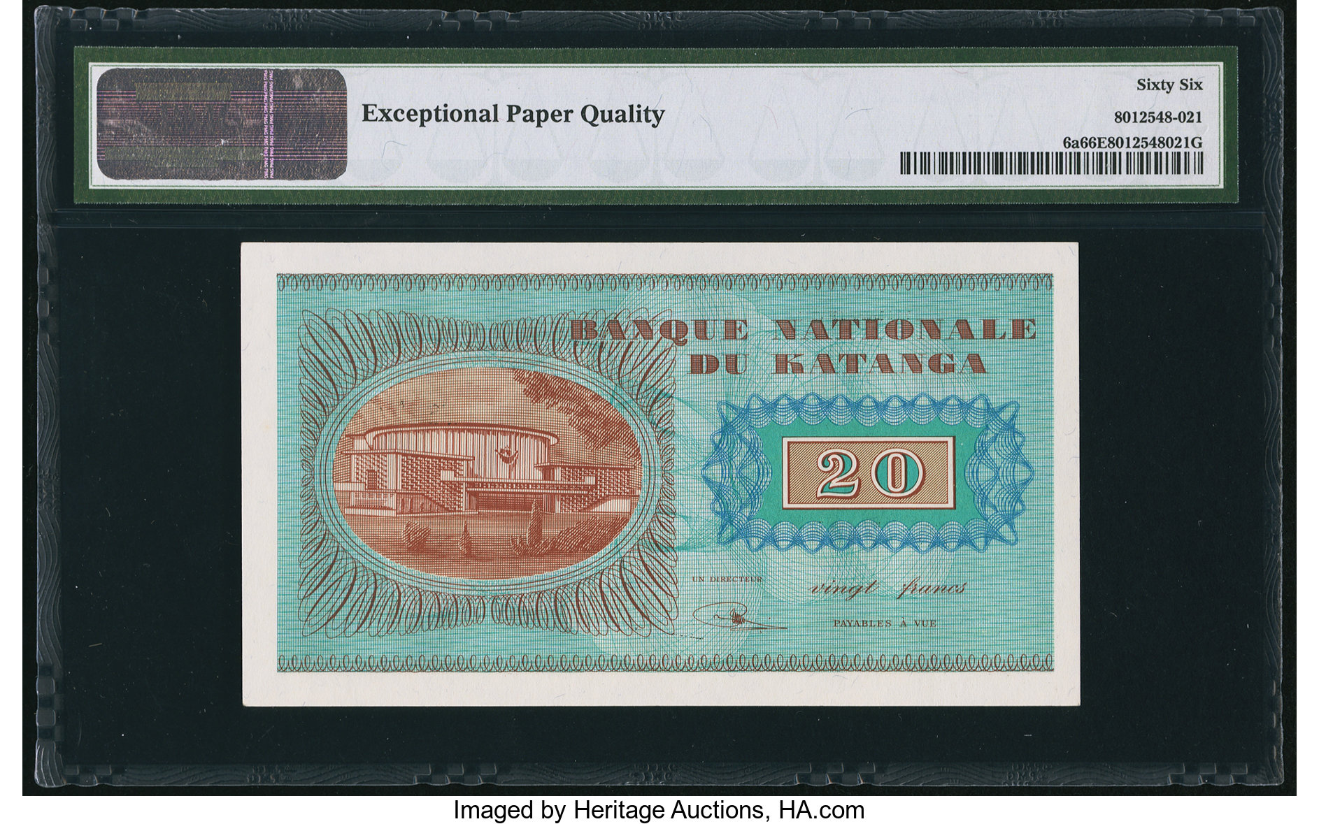 image for: Katanga  20 francs(B204a)