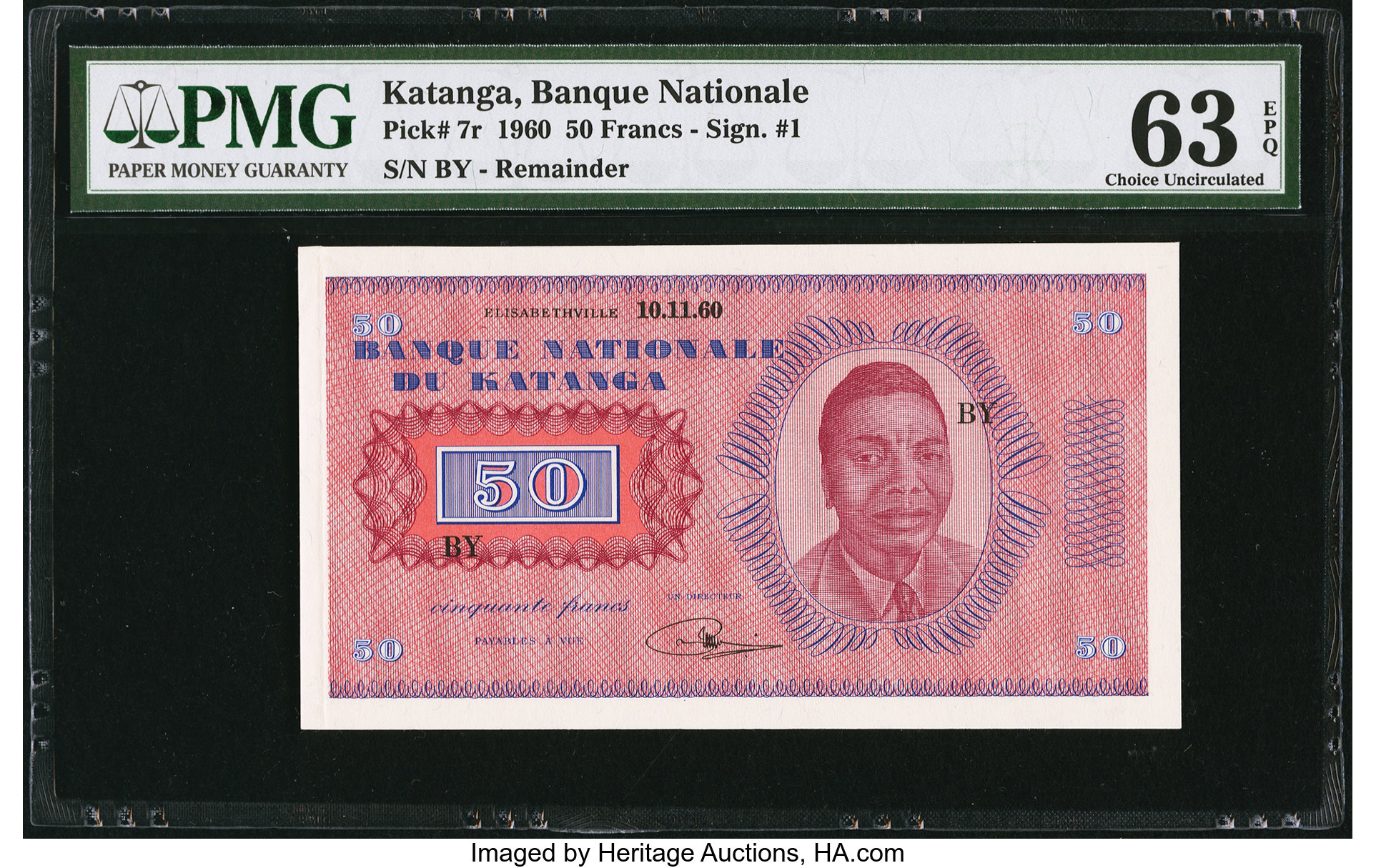 image for: Katanga  50 francs(B205ar1)