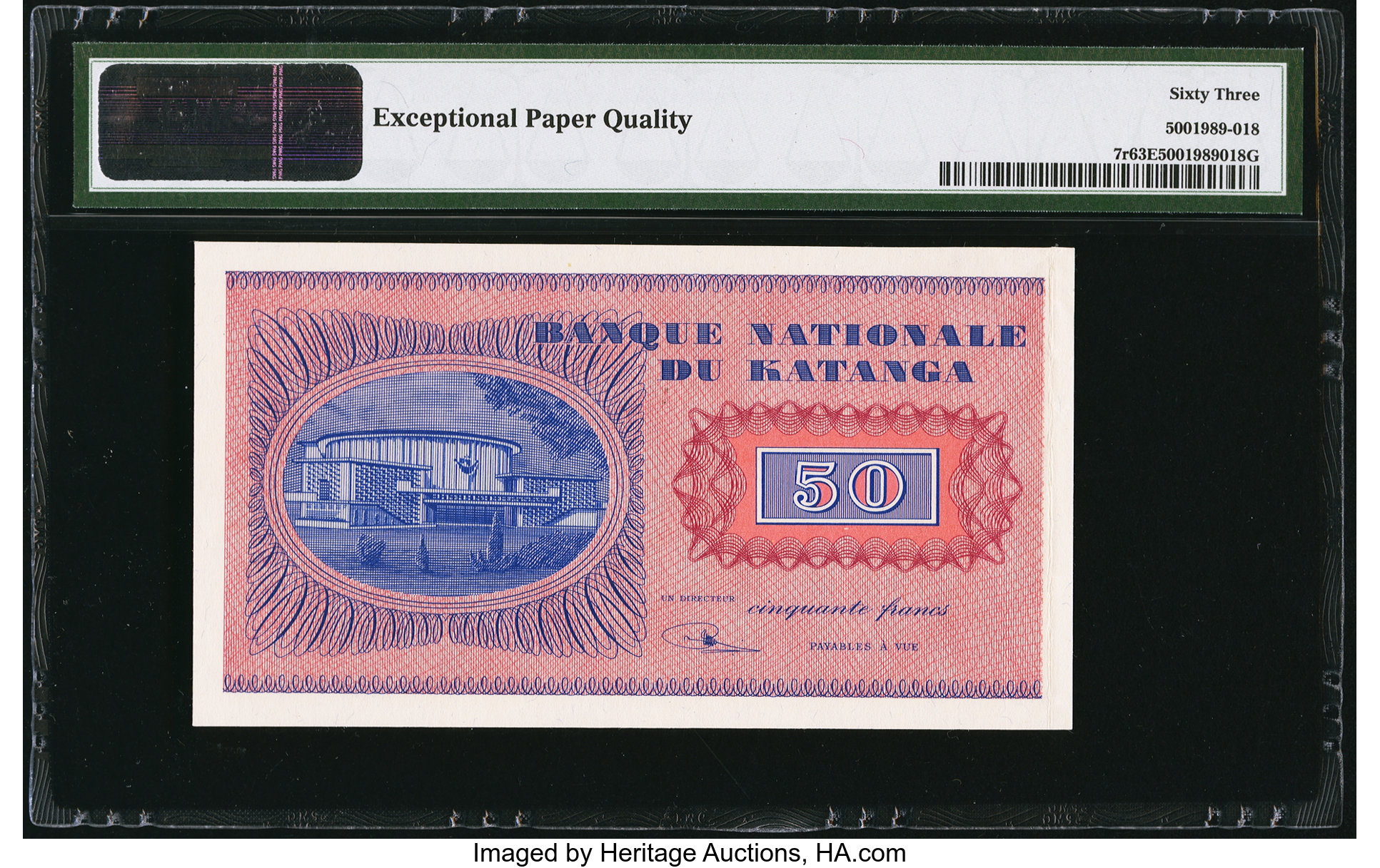 image for: Katanga  50 francs(B205a)
