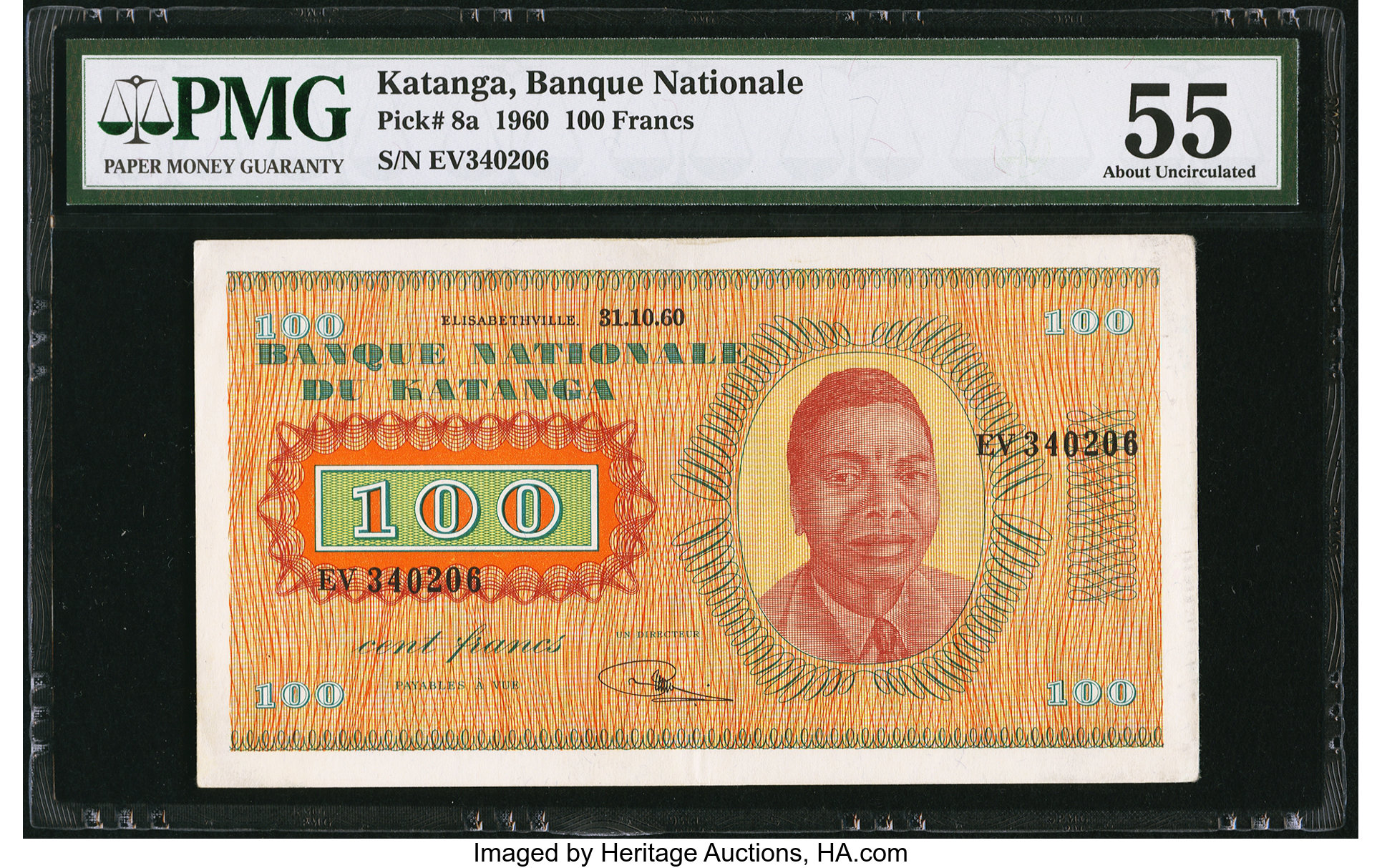 image for: Katanga  100 francs(B206ar2)