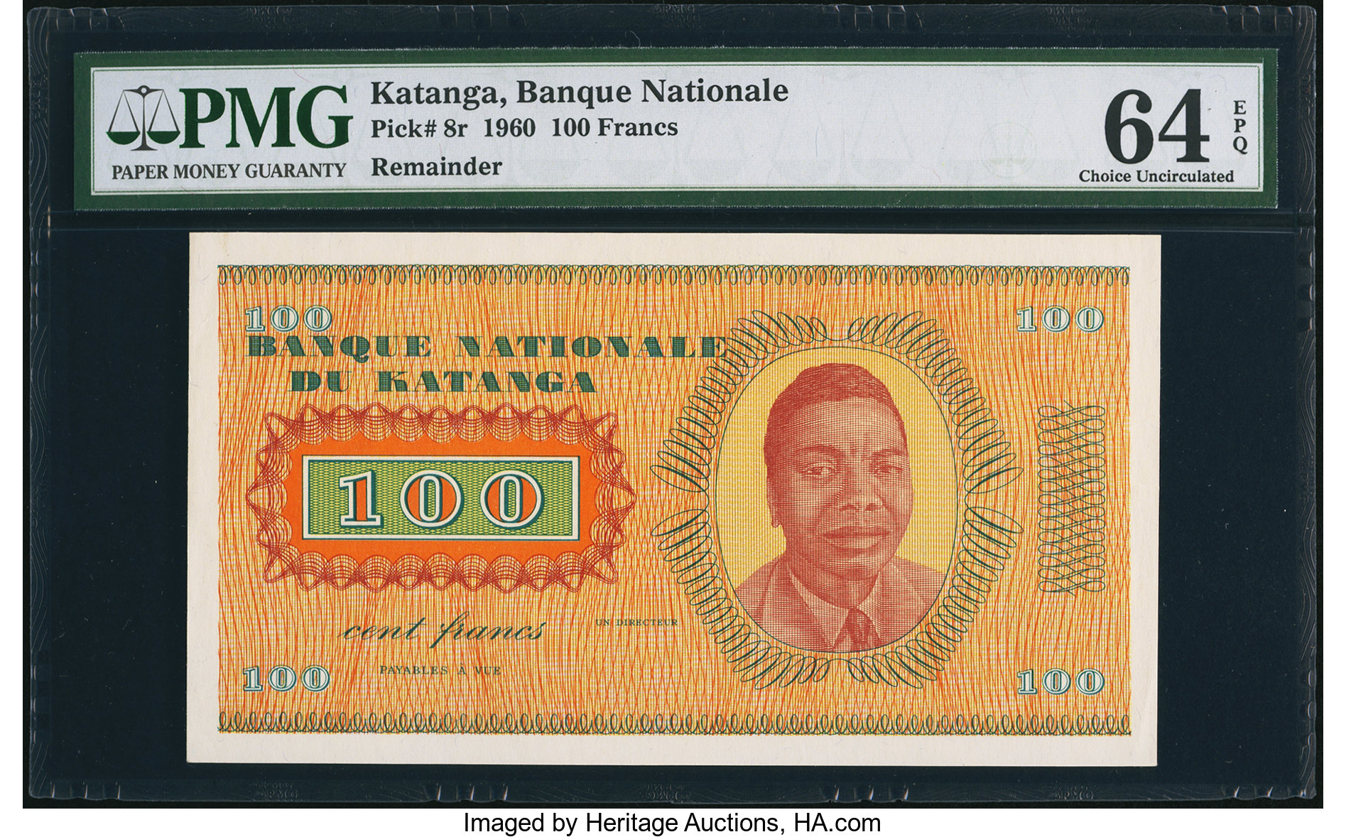 image for: Katanga  100 francs(B206ar2)