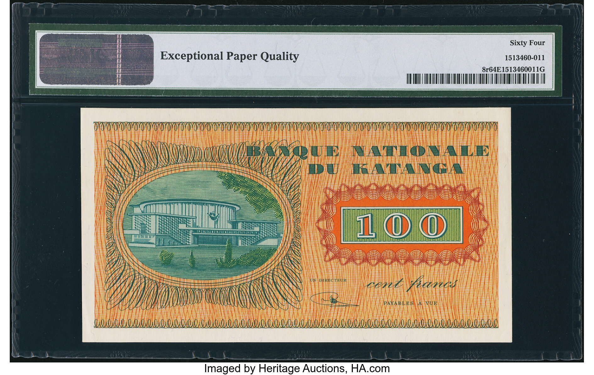 image for: Katanga  100 francs(B206a)