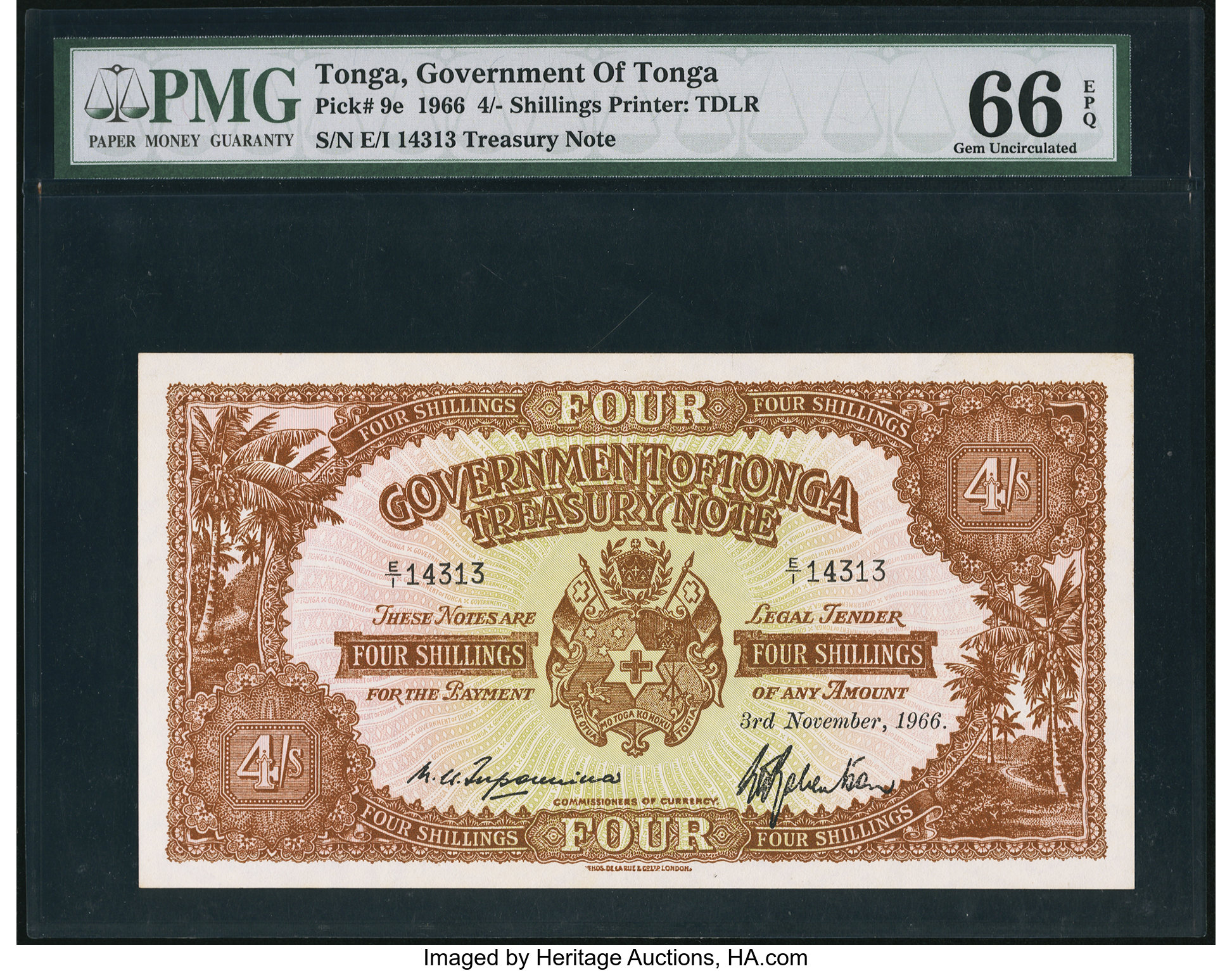 image for: Tonga  4 shillings(B109s2)