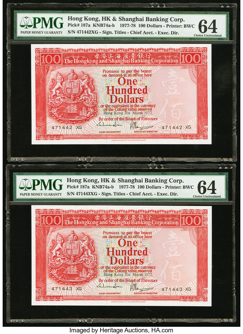 image for: Hong Kong  100 dollars (B668g)