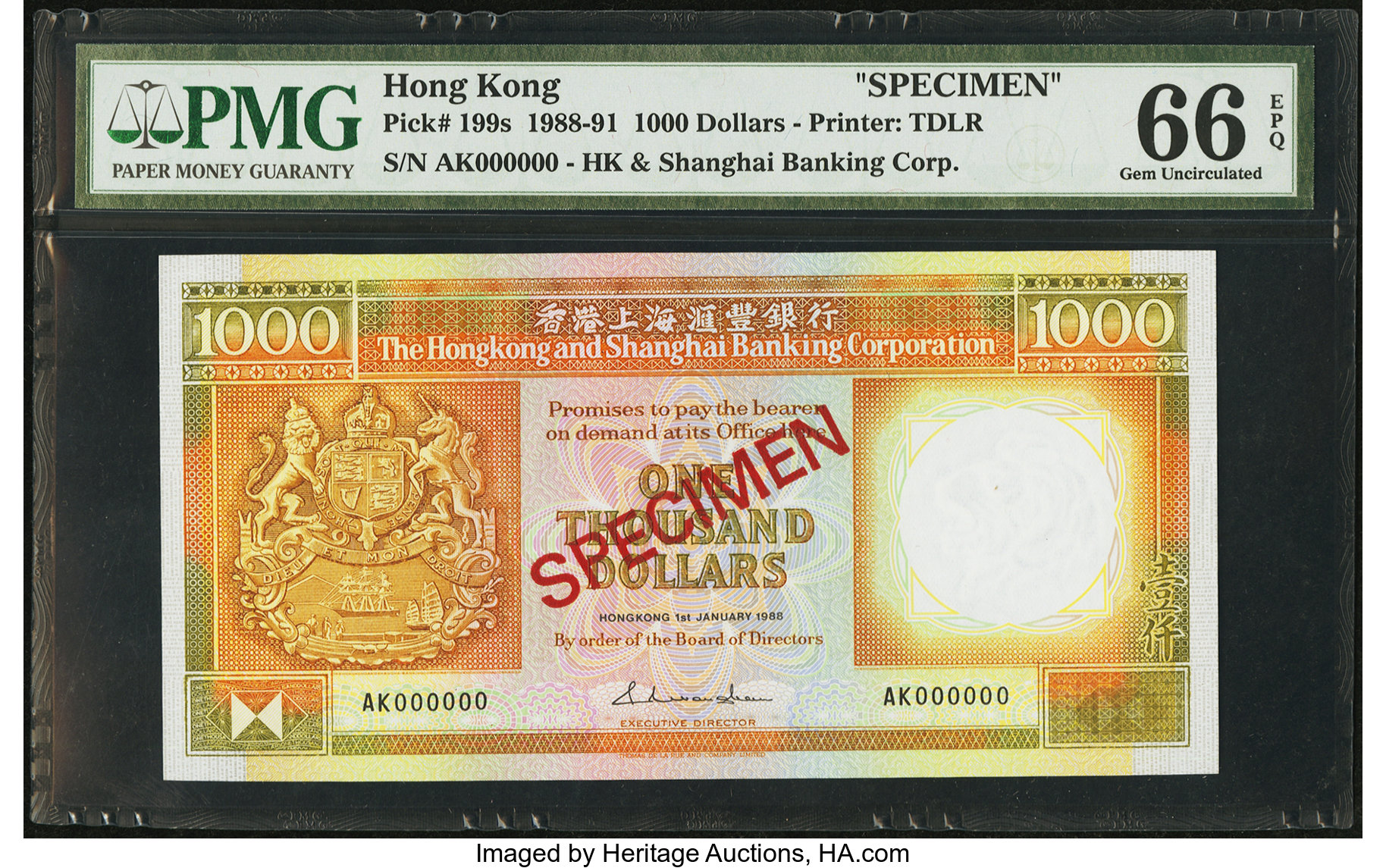image for: Hong Kong  1,000 dollars (B680a)
