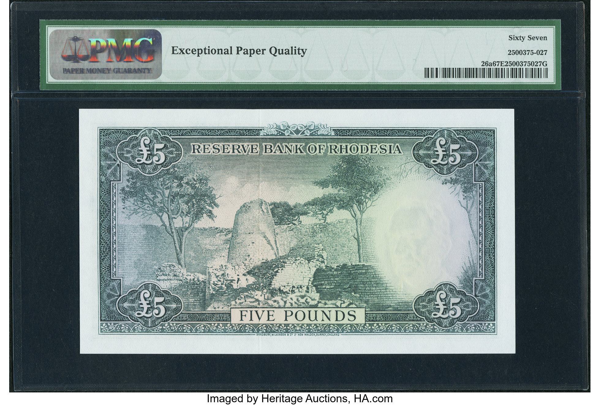 image for: Rhodesia  5 pounds(B103at)