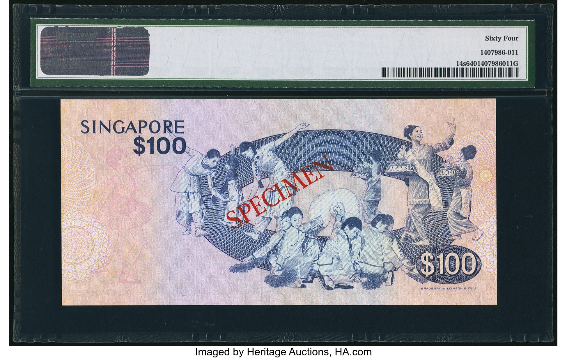 image for: Singapore  100 dollars (B115as)