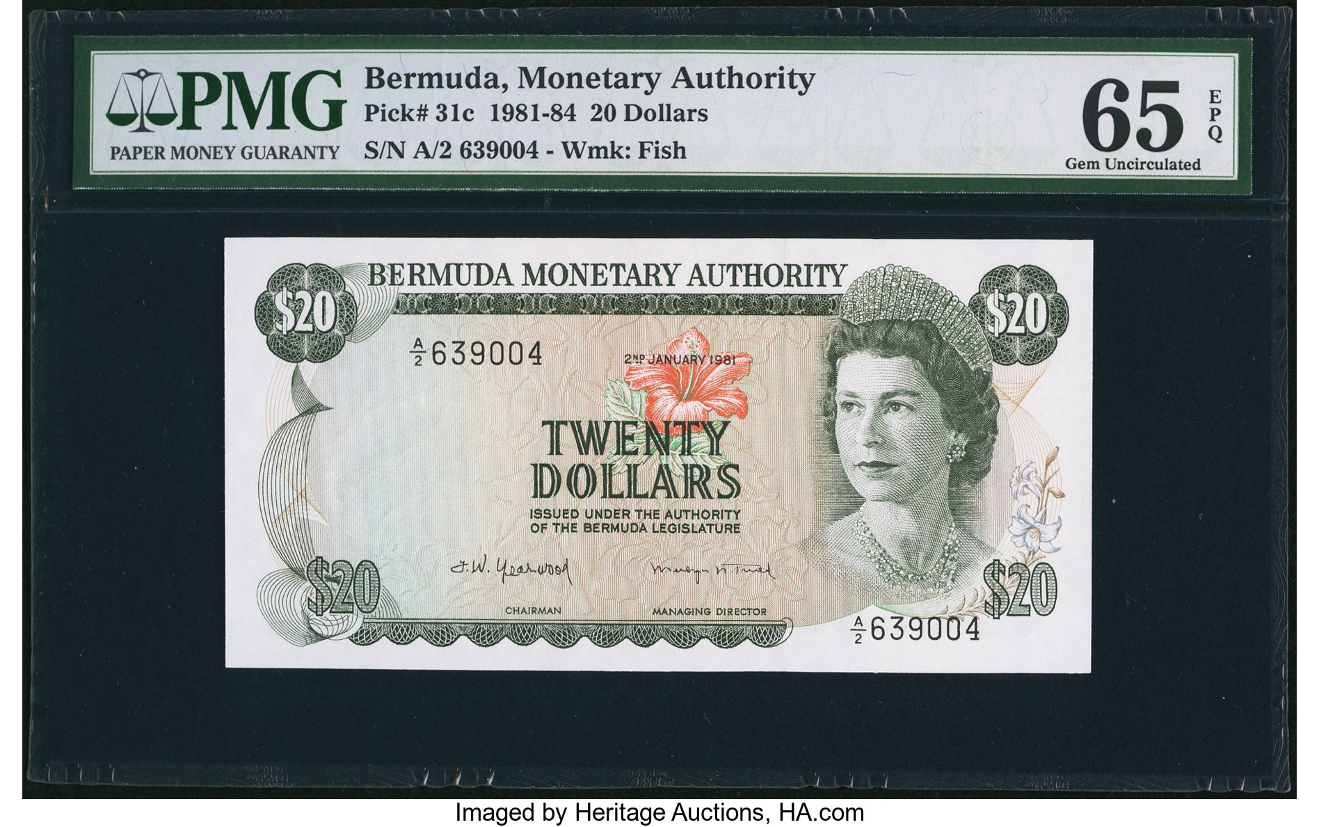 image for: Bermuda  20 dollars (B204ds1)
