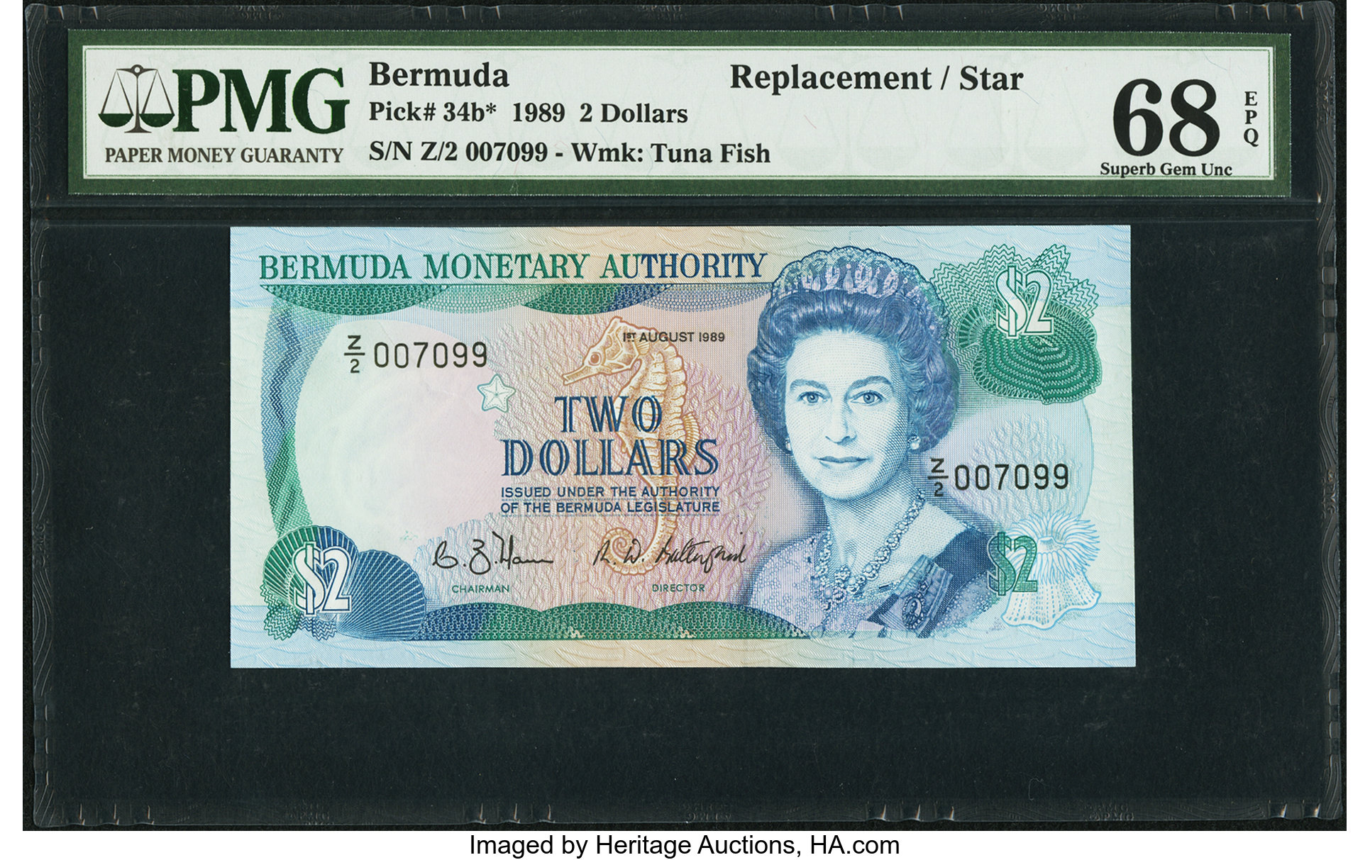 image for: Bermuda  2 dollars (B207b)