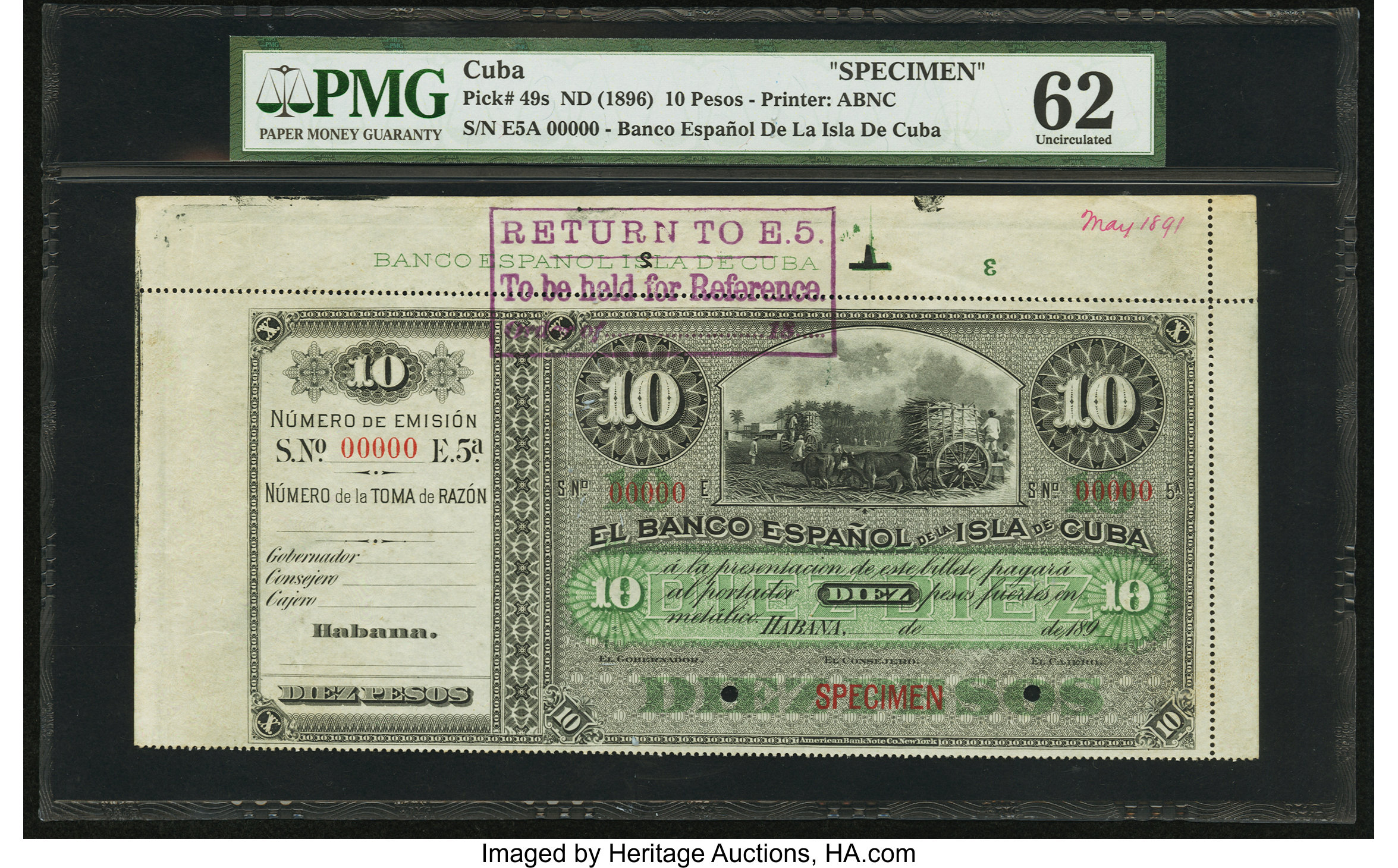 image for: Cuba  10 pesos fuertes (B307c)