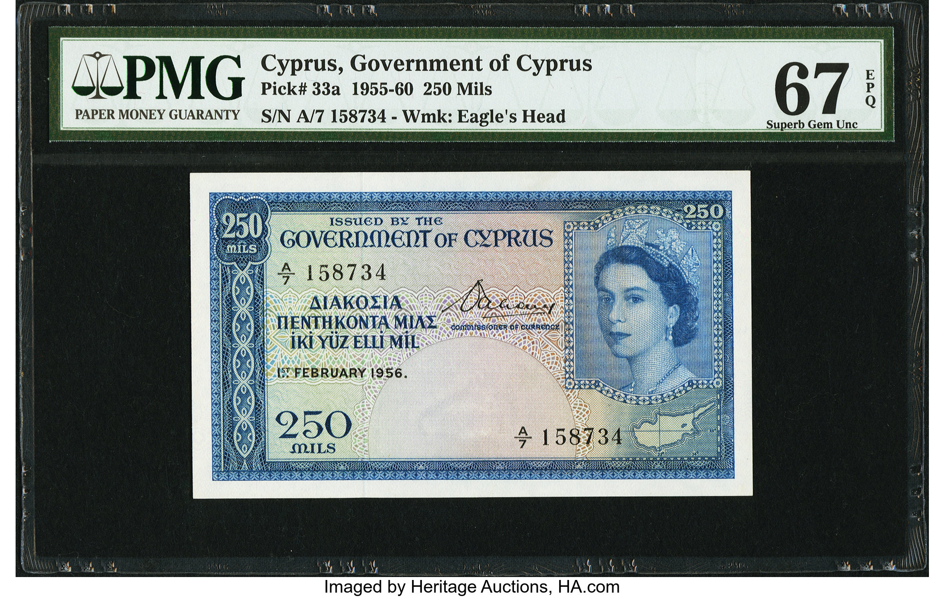 image for: Cyprus  250 mils (B133bs)