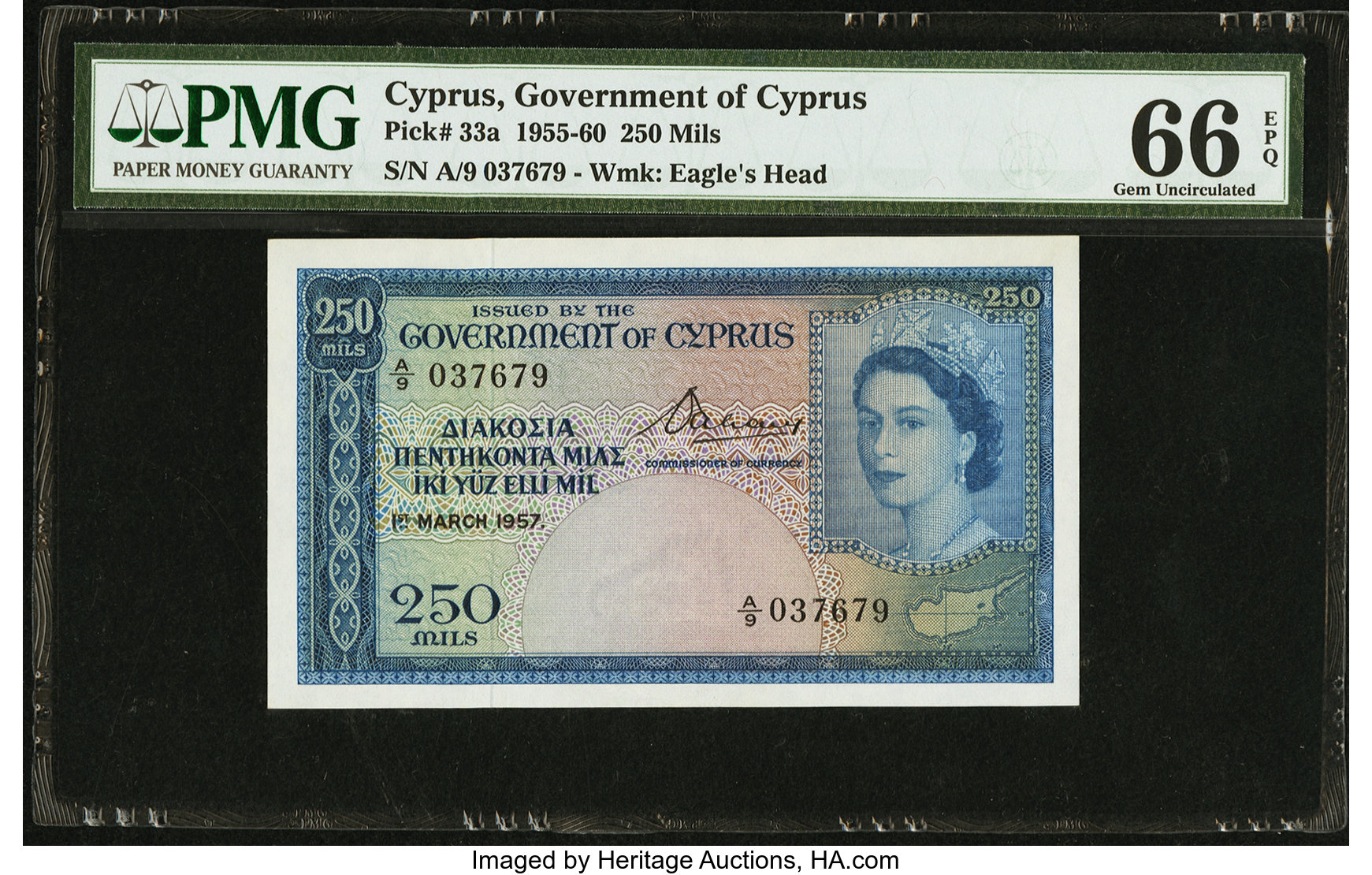 image for: Cyprus  250 mils (B133cs)