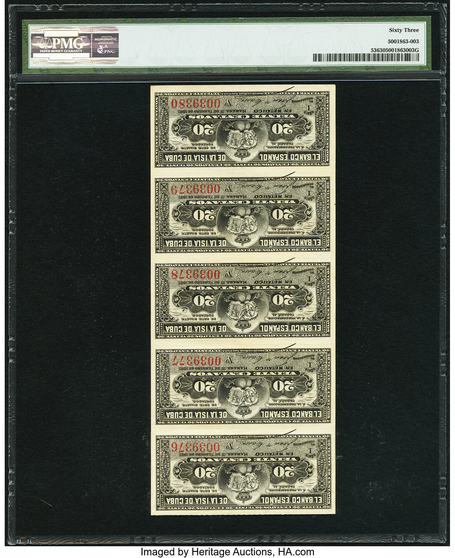 image for: Cuba  20 centavos (B303a)