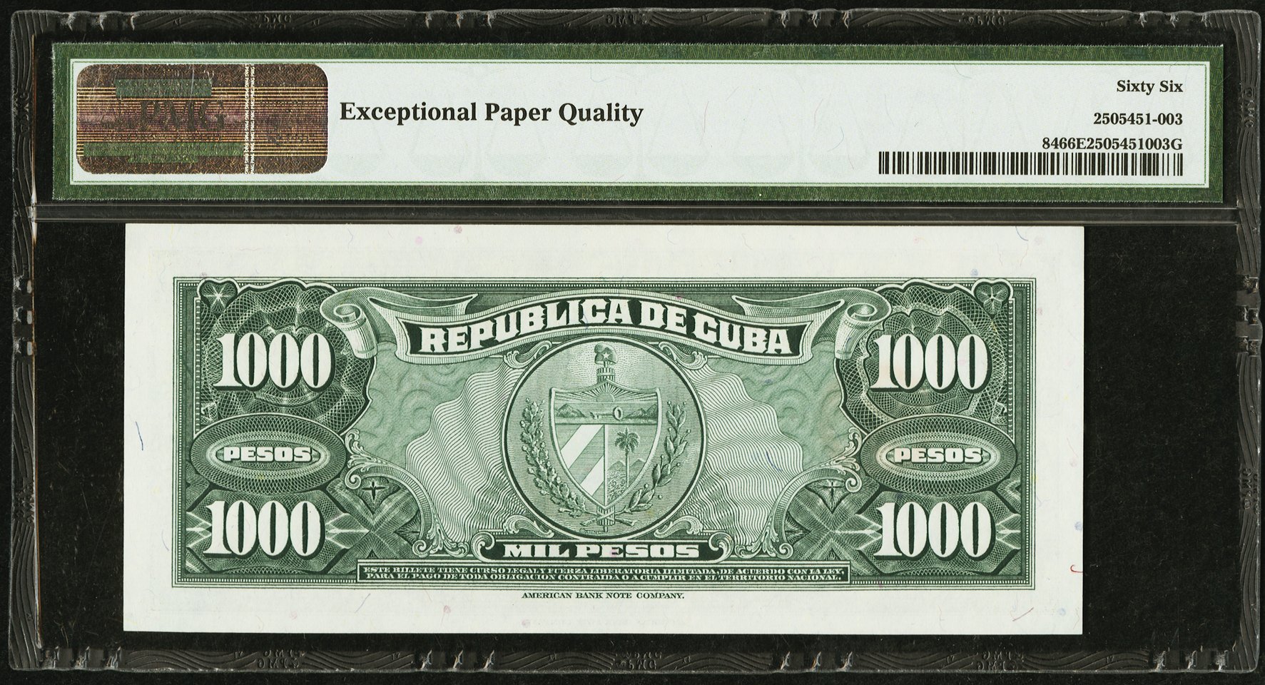 image for: Cuba  1,000 pesos (B808a)