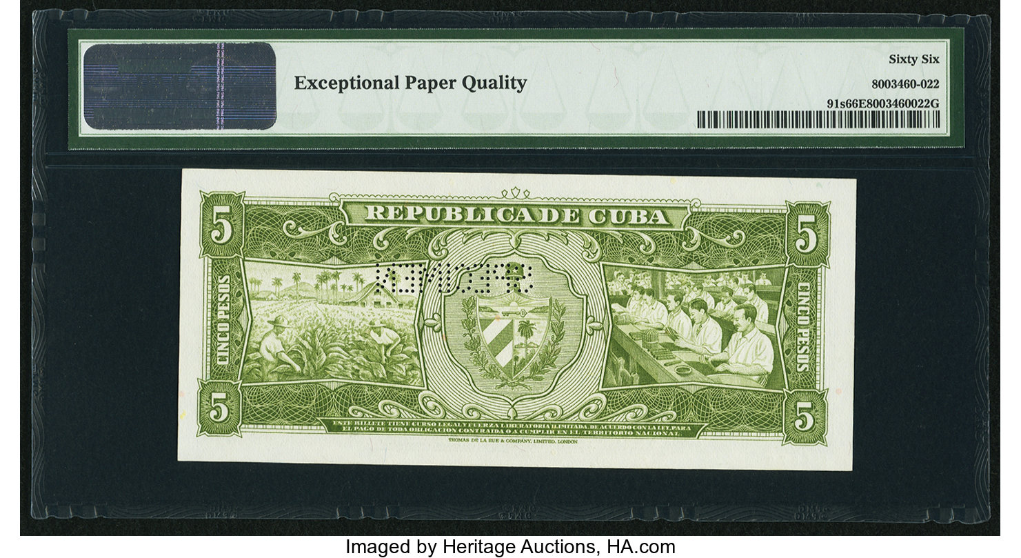 image for: Cuba  5 pesos (B814as2)