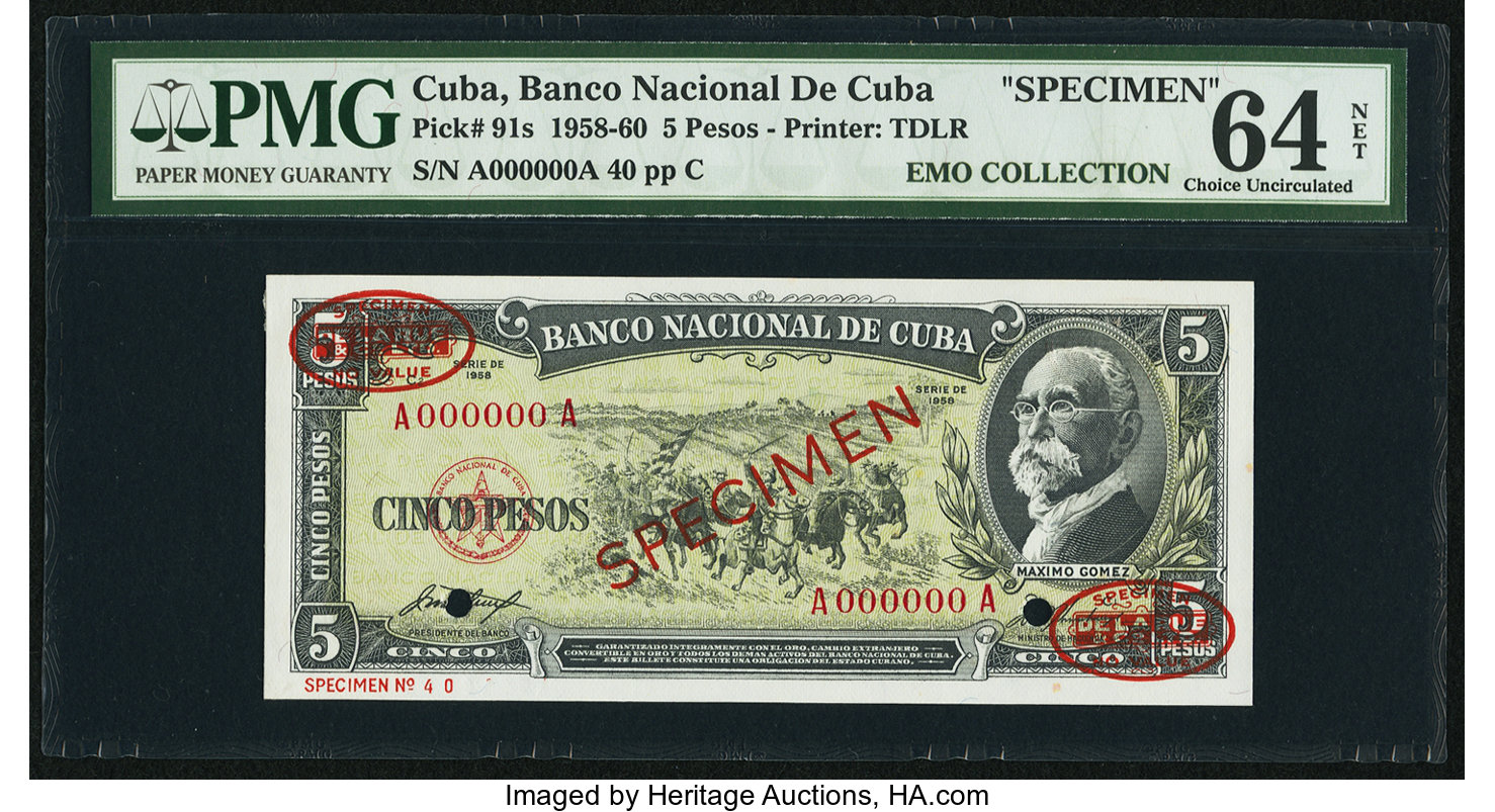 image for: Cuba  5 pesos (B814az)