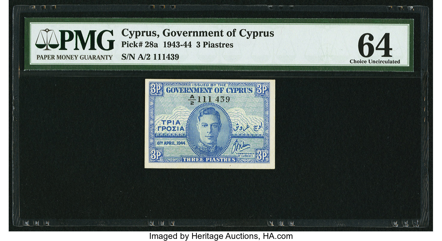 image for: Cyprus  3 piastres (B128c)