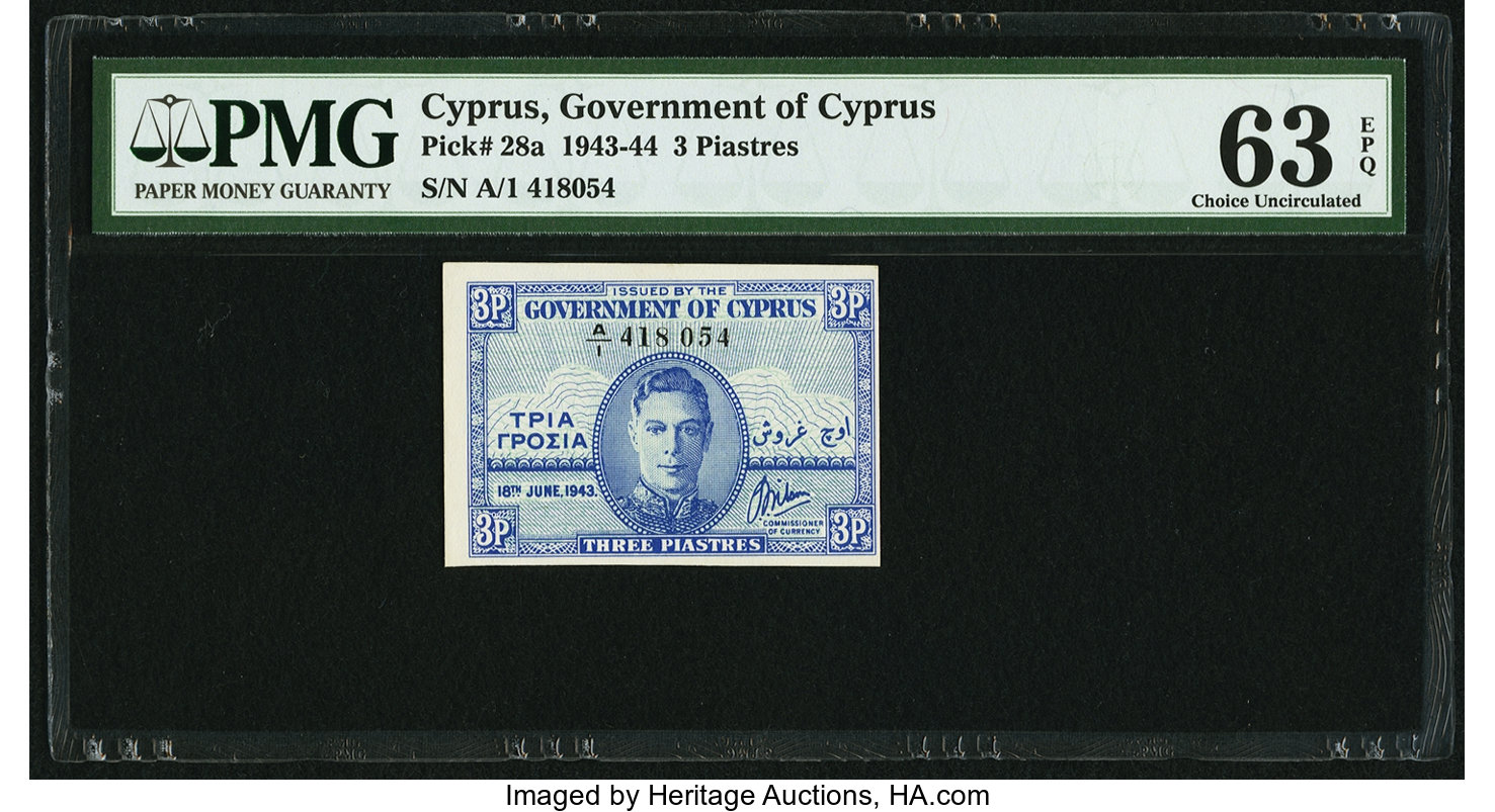 image for: Cyprus  3 piastres (B128b)