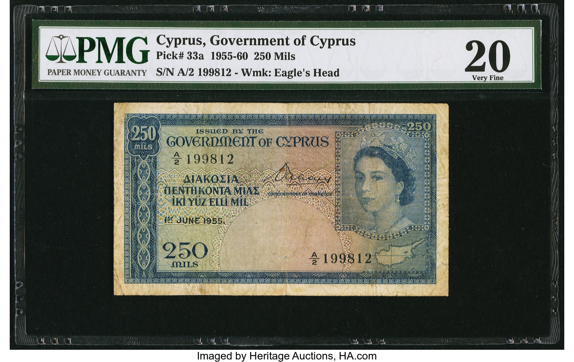 image for: Cyprus  250 mils (B133as1)