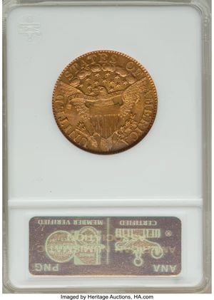 image for: 1804 $5 Small Over Large 8, BD-7, R.4, AU50 ANACS....