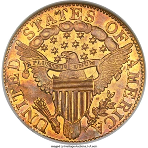 image for: 1804 $5 Small Over Large 8, BD-7, R.4, AU50 ANACS....