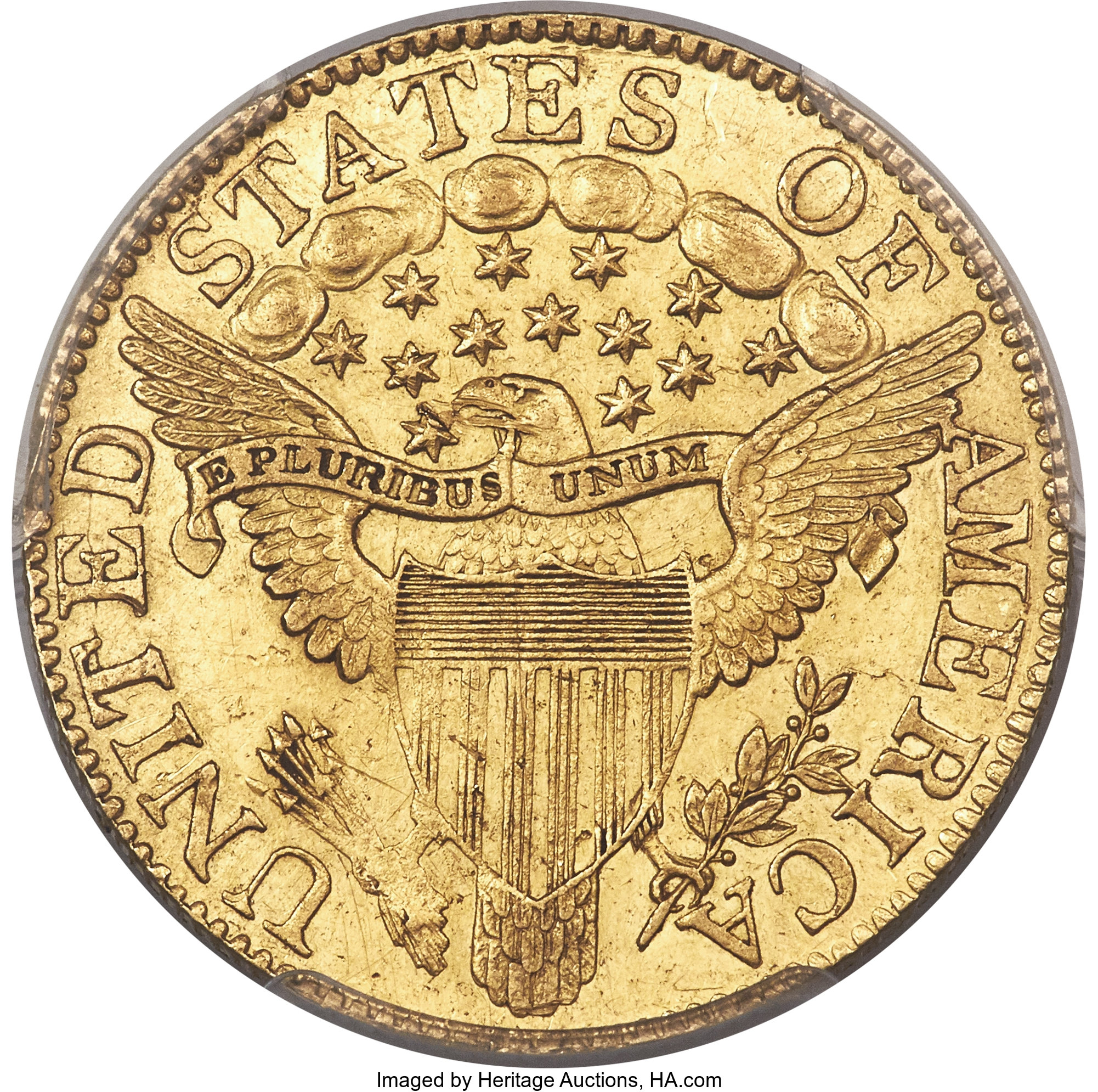 image for: 1803/2 $5 BD-1, R.4 -- Tooled -- PCGS Genuine. AU Details....