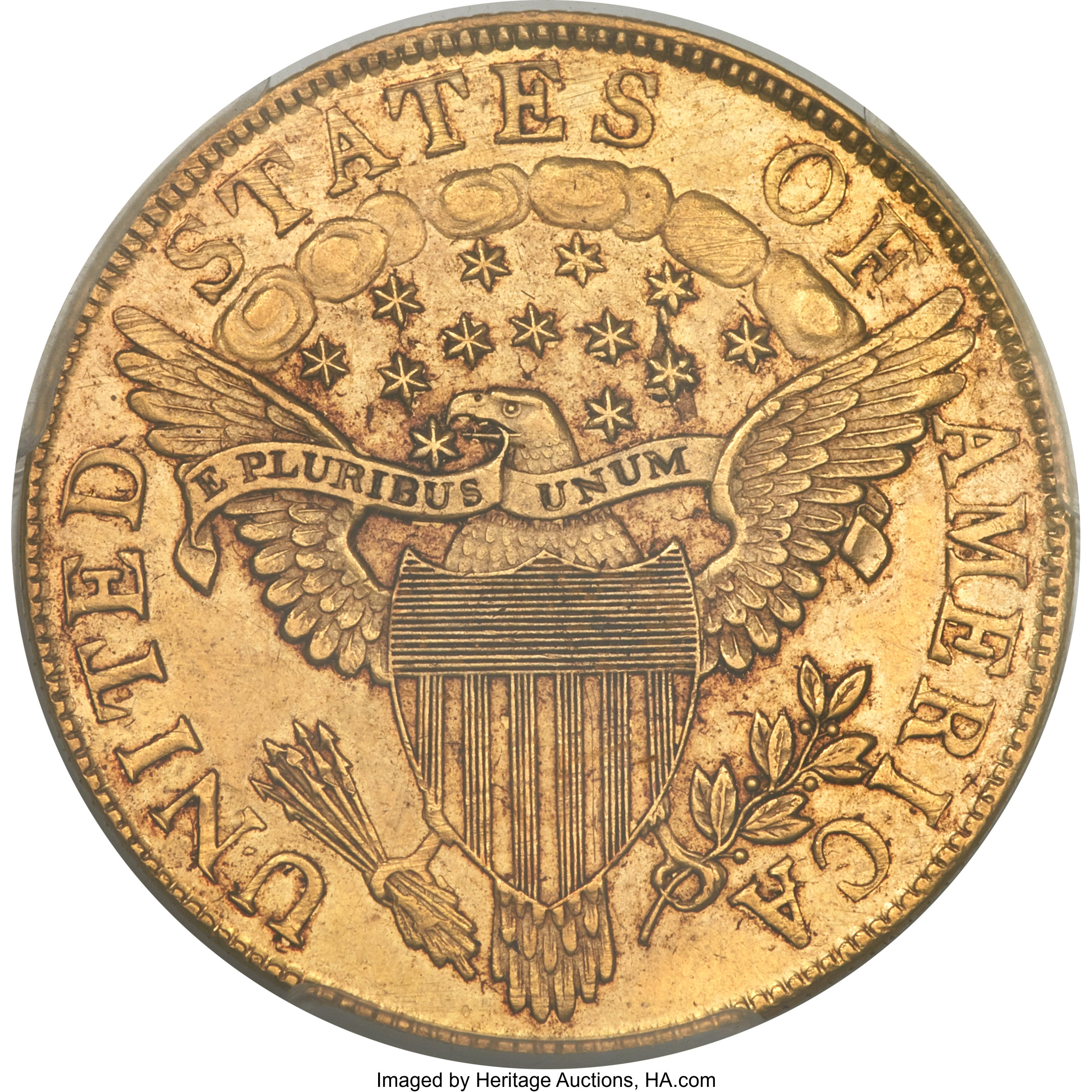 image for: 1799 $10 Small Obverse Stars, BD-2, High R.5 -- Altered Surfaces -- PCGS Genuine. AU Details....