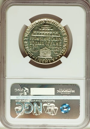 image for: 1948-S 50C Booker T. Washington MS65 Prooflike NGC. NGC Census: (0/0). PCGS Population: (0/0). Mintage 8,005. ...