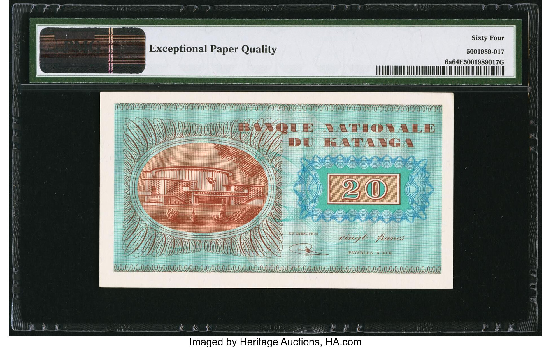 image for: Katanga  20 francs(B202s)