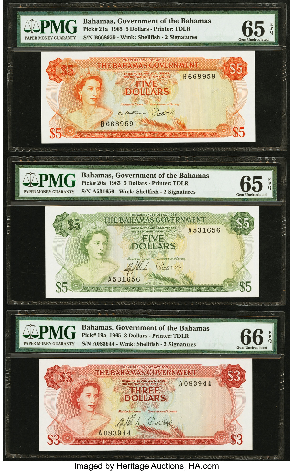 image for: Bahamas  5 dollars (B119as1)